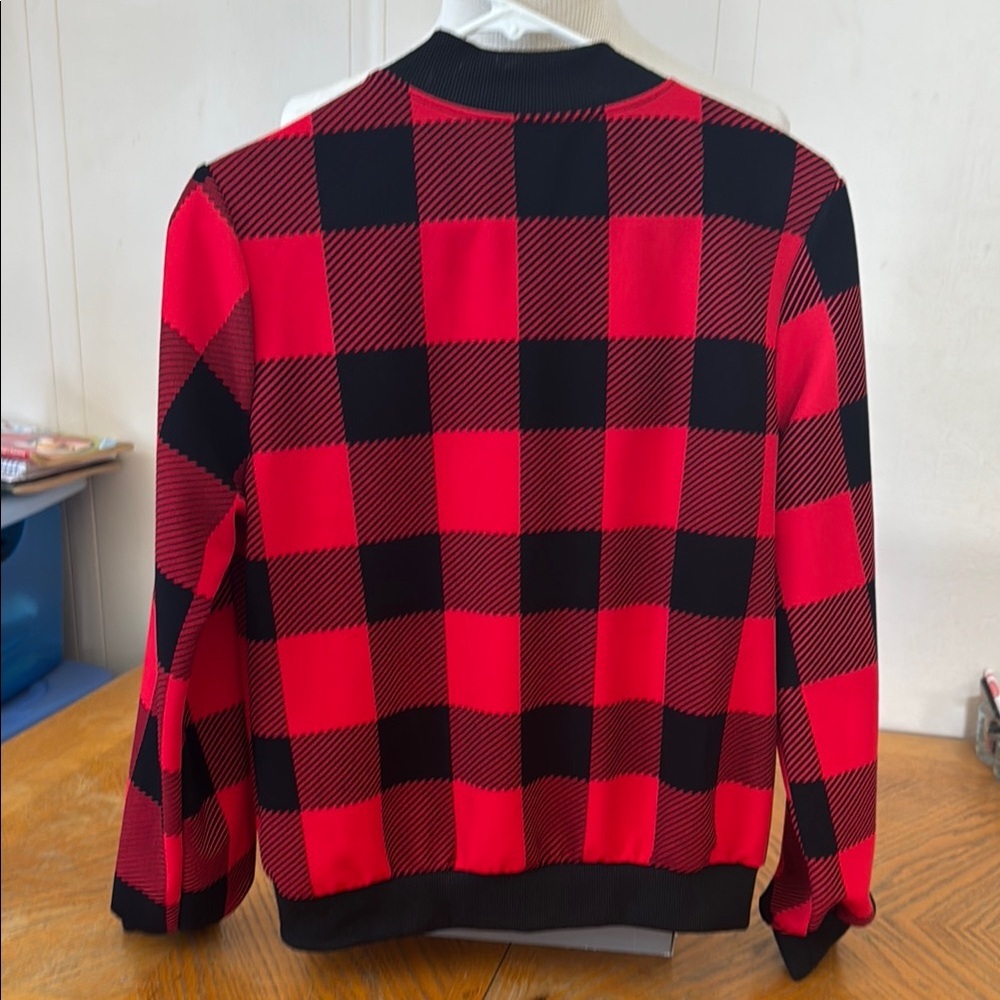 Vibrant Plaid Zip-Up Jacket - Picture 2 of 7